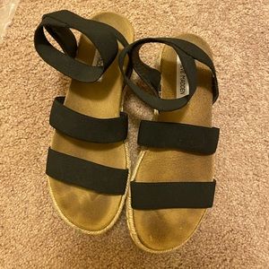 Steve Madden Black Strapped Espadrilles